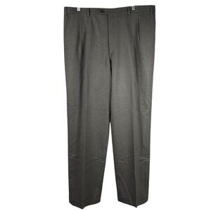 Brioni Cannes Green Lana Super 120 Wool Pleated Dress Pants Mens 38R / 31" READ
